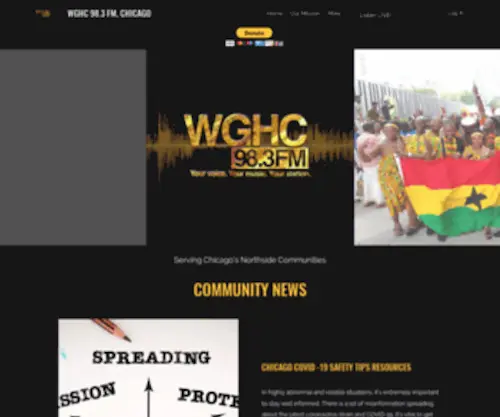 WGHcradio.org(WGHC 98.3 FM) Screenshot