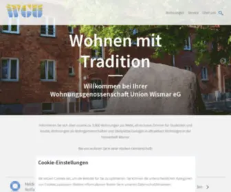 Wgu-Wismar.de(Wohnungsgenossenschaft Union Wismar eG) Screenshot