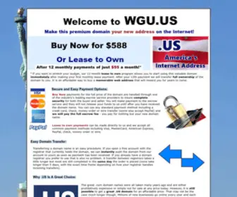 Wgu.us(Your New Address on the Internet) Screenshot