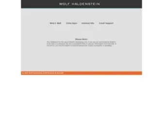 Whafhstaff.com(Wolf Haldenstein Adler Freeman & Herz LLP) Screenshot