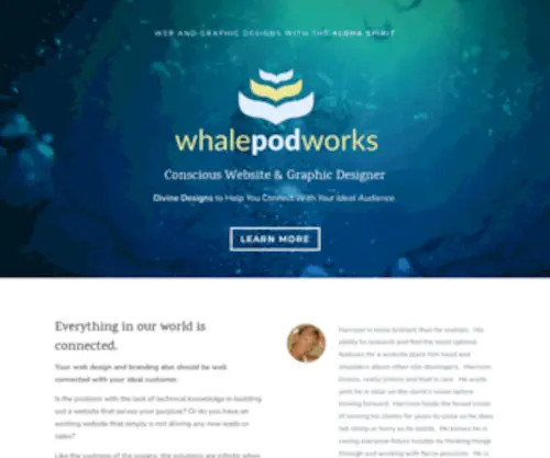 Whalepodworks.com(Spiritual Website Designer) Screenshot