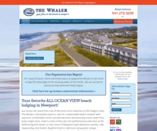 Whalernewport.com(Newport Oregon Hotel) Screenshot