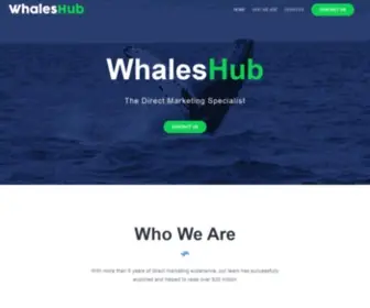 Whaleshub.com(Your Direct Marketing Specialists) Screenshot