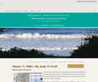 Whalesway.co.za(Whale's Way Ocean Retreat on the Garden Route) Screenshot