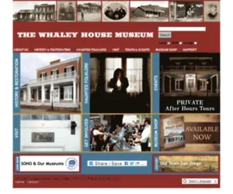 Whaleyhouse.org(Whaley House Museum) Screenshot