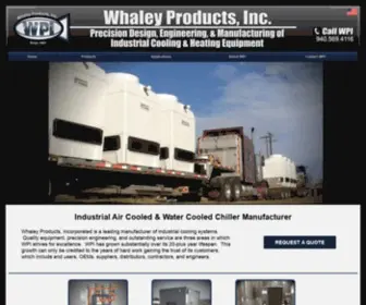 Whaleyproducts.com(Leading Manufacturer Industrial Chillers) Screenshot