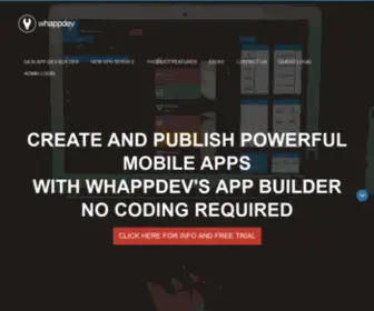 Whappdev.com(Create & publish powerful native apps) Screenshot