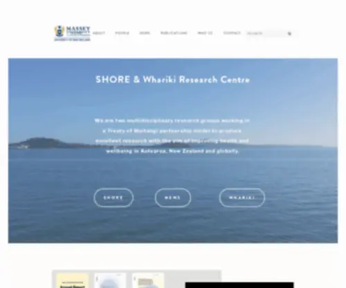Whariki.ac.nz(SHORE & Whariki Research Centre) Screenshot