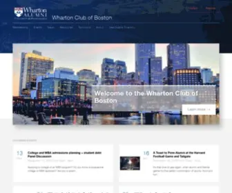 Whartonboston.com(Wharton Club of Boston) Screenshot