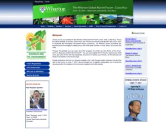 Whartoncostarica07.com(The Wharton Global Alumni Forum) Screenshot