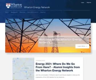 Whartonenergy.com(Wharton Energy Network) Screenshot