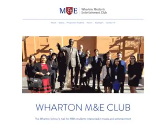 Whartonmbamec.com(Wharton MBA Media & Entertainment Club) Screenshot