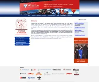 Whartonzurich07.com(The Wharton Global Alumni Forum) Screenshot