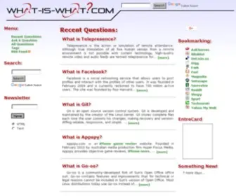 What-IS-What.com(Recent Questions) Screenshot