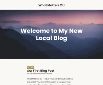 What-Matters.org(What Matters 2 U) Screenshot