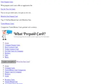 What-Prepaid-Card.co.uk(Prepaid Credit Cards UK) Screenshot