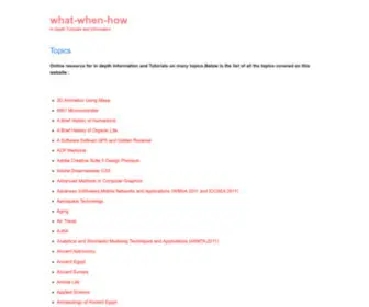 What-When-How.com(In Depth Tutorials and Information) Screenshot