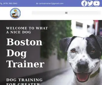 Whatanicedog.com(Boston Dog Trainer) Screenshot