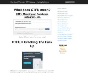 Whatdoesctfumean.com(Meaning of CTFU) Screenshot