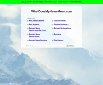 Whatdoesmynamemean.com(The Leading Genealogy Site on the Net) Screenshot