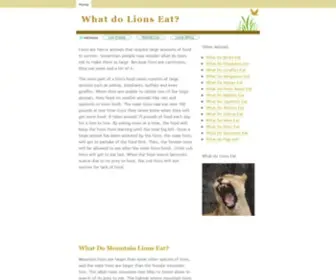 Whatdolionseat.info(What do Lions Eat) Screenshot