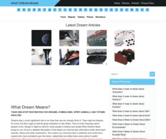 Whatdreammeans.com(A-Z Dreams Meaning) Screenshot