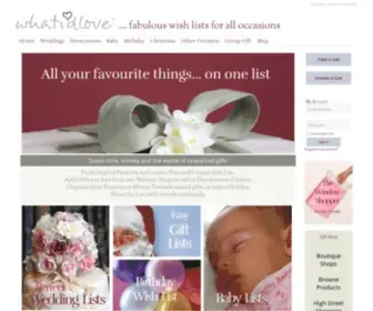 Whatidlove.co.uk(Christmas Gift Lists) Screenshot