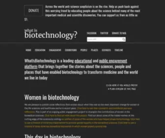 Whatisbiotechnology.org(What is Biotechnology) Screenshot