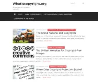 Whatiscopyright.org(All you need to know about copyrights) Screenshot