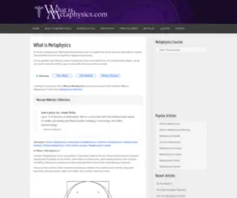 Whatismetaphysics.com(Metaphysics) Screenshot