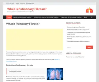 Whatispulmonaryfibrosis.com(Causes, symptoms and treatment of Pulmonary Fibrosis) Screenshot