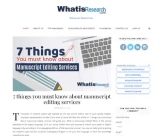 Whatisresearch.com(Making your Research easy) Screenshot
