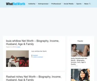 Whatnetworth.net(Secret of Celebrity Wealth) Screenshot