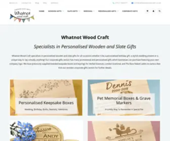 Whatnotwoodcraft.co.uk(Personalised Wood and Slate Gifts) Screenshot