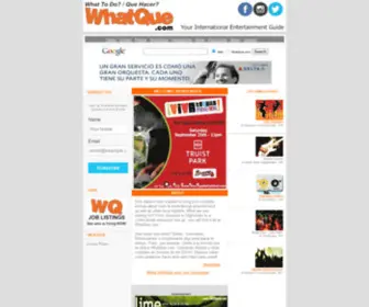 WhatQue.com(Your International Entertainment Guide) Screenshot