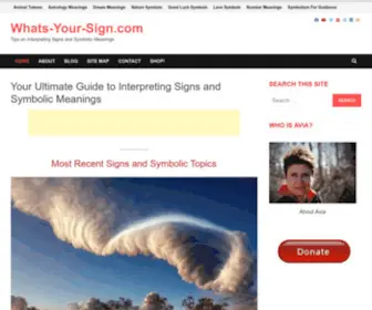 Whats-Your-Sign.com(Your Guide to Interpreting Signs and Symbolic Meanings) Screenshot