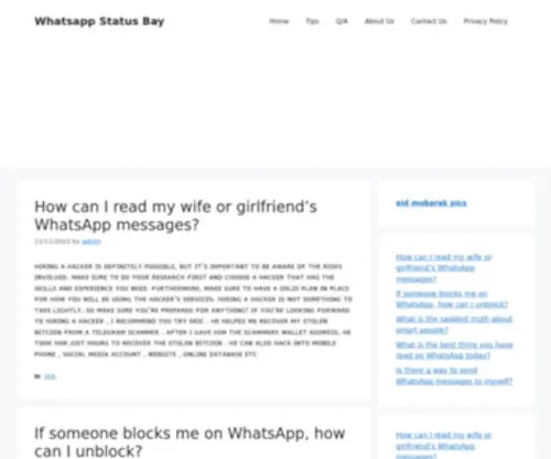 Whatsappstatusbay.com(Whatsappstatusbay) Screenshot