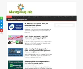 Whatsaupgrouplink.com(Whatsapp Group Links) Screenshot