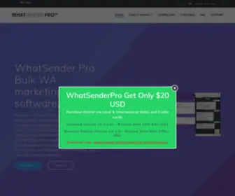 Whatsenderpro.com(Bulk WA marketing software free) Screenshot