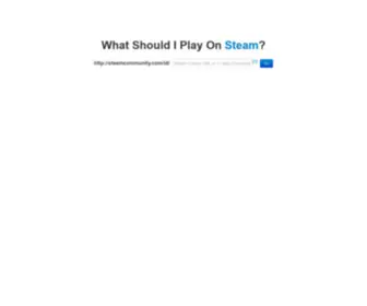 Whatshouldiplayonsteam.com(What Should I Play On Steam) Screenshot