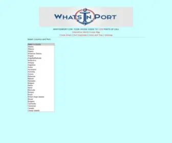 Whatsinport.com(Your cruise guide to 1200 cruise ports of call) Screenshot