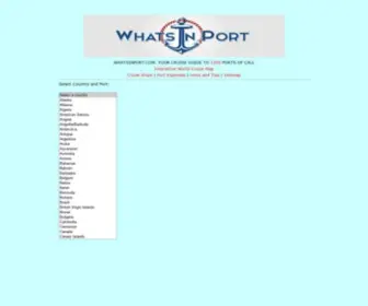 Whatsinport.com(Your cruise guide to 1200 cruise ports) Screenshot