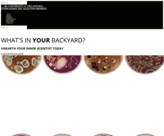 Whatsinyourbackyard.org(The University of Oklahoma Citizen Science Soil Collection Program) Screenshot
