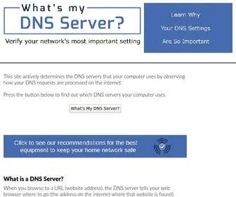Whatsmydnsserver.com(Check Your DNS Server Address) Screenshot