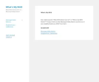 Whatsmymud.com(What’s My MUD) Screenshot