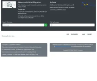 Whatsmyname.app(WhatsMyName Web) Screenshot