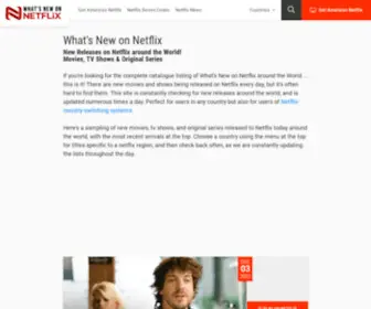 Whatsnewonnetflix.com(Whats New on Netflix Worldwide (over 30 countries tracked)) Screenshot