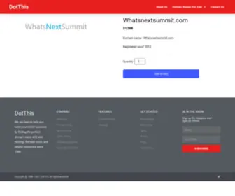 Whatsnextsummit.com(DotThis) Screenshot