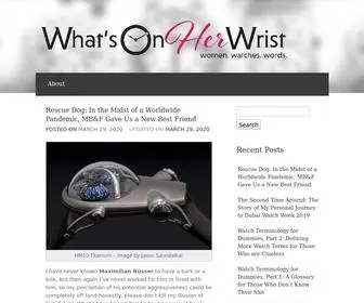 Whatsonherwrist.com(Whats On Her Wrist) Screenshot