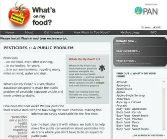 Whatsonmyfood.org(Pesticides On Food) Screenshot
